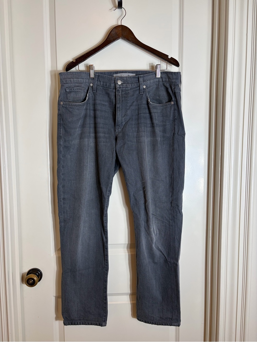 Joe's Jeans Men’s Straight Leg Gray Denim, 36 Waist